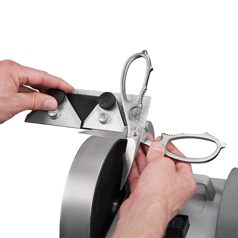 SC-60 Scissors Jig in Use on Tormek T-2 Pro Kitchen Knife Sharpener